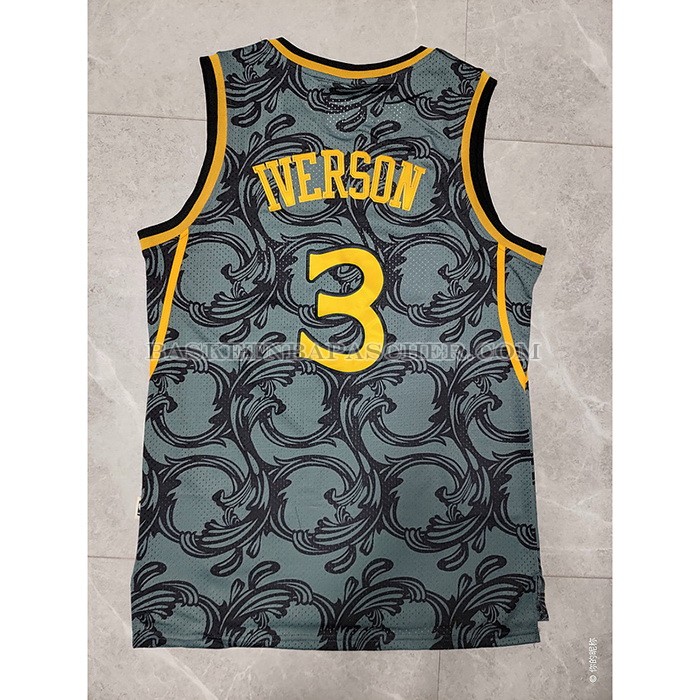 Maillot Philadelphia 76ers Allen Iverson NO 3 Mitchel & Ness 1996-97 Noir